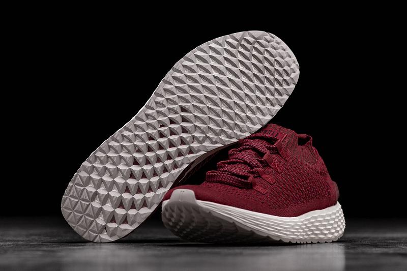 Nobull Crimson Knit Runner Men's Running Shoes Burgundy | USA Y1032X